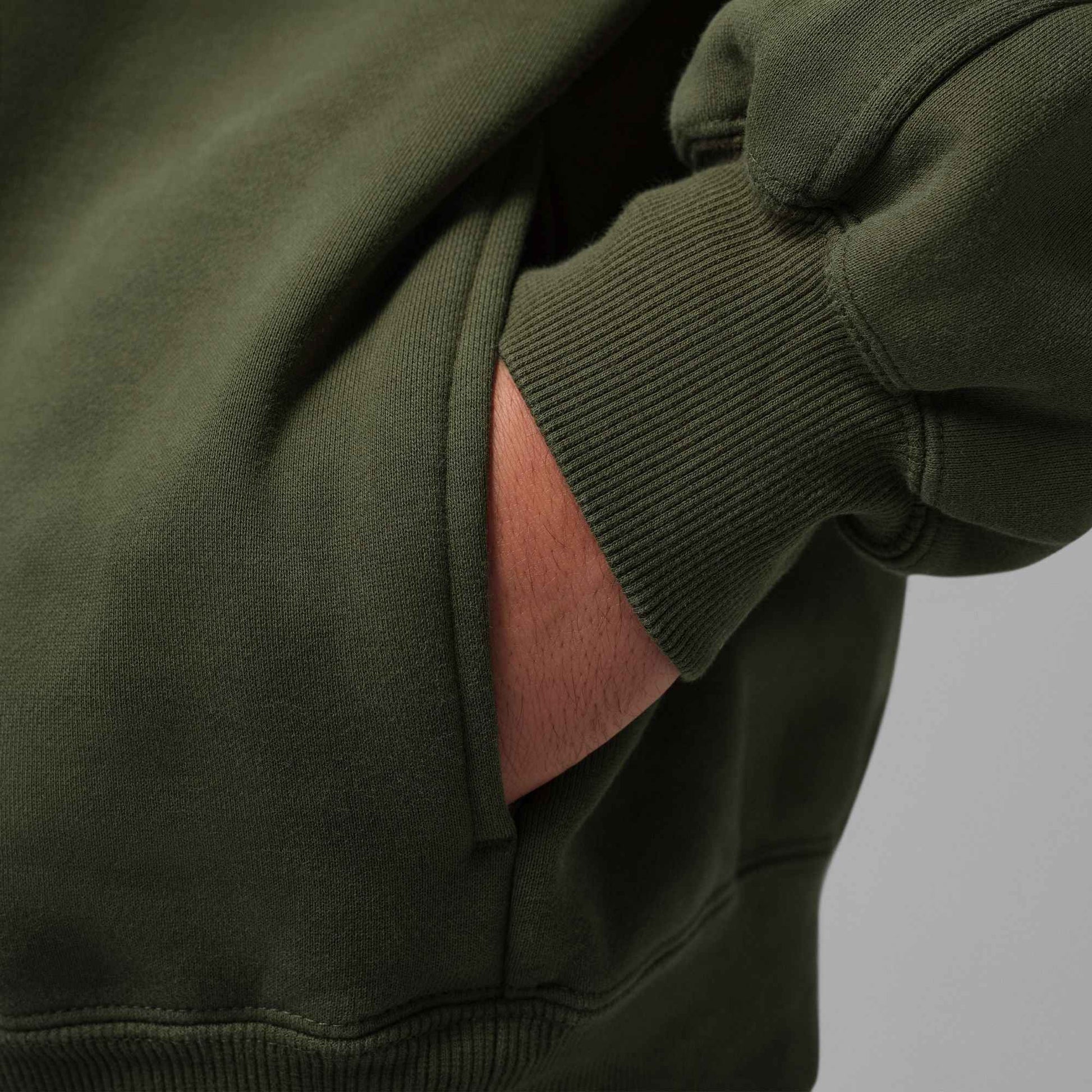 Air Jordan Mens Fleece 1/4 Zip - Cargo Khaki