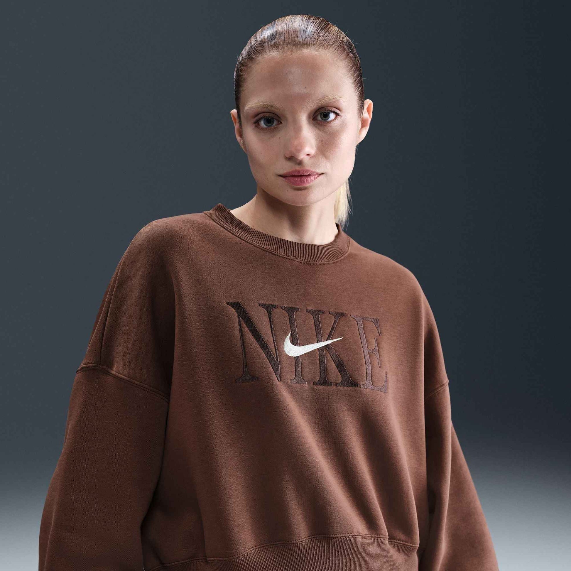 Nike Womens Sportswear Phoenix Fleece - Fauna Brown/Pale Ivory