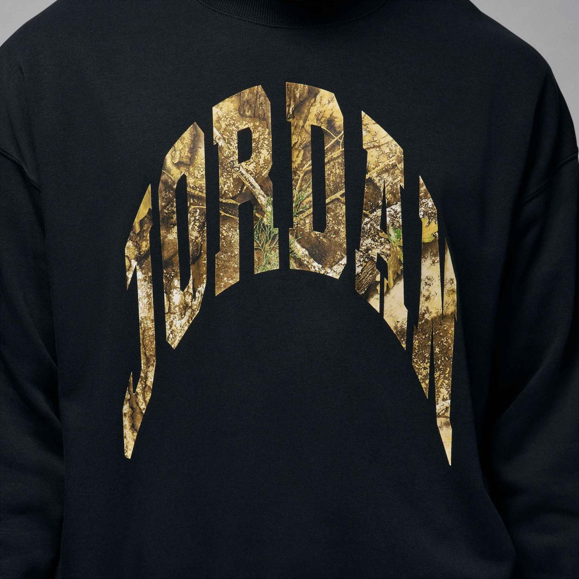 Air Jordan Mens French Terry Realtree Crewneck - Black