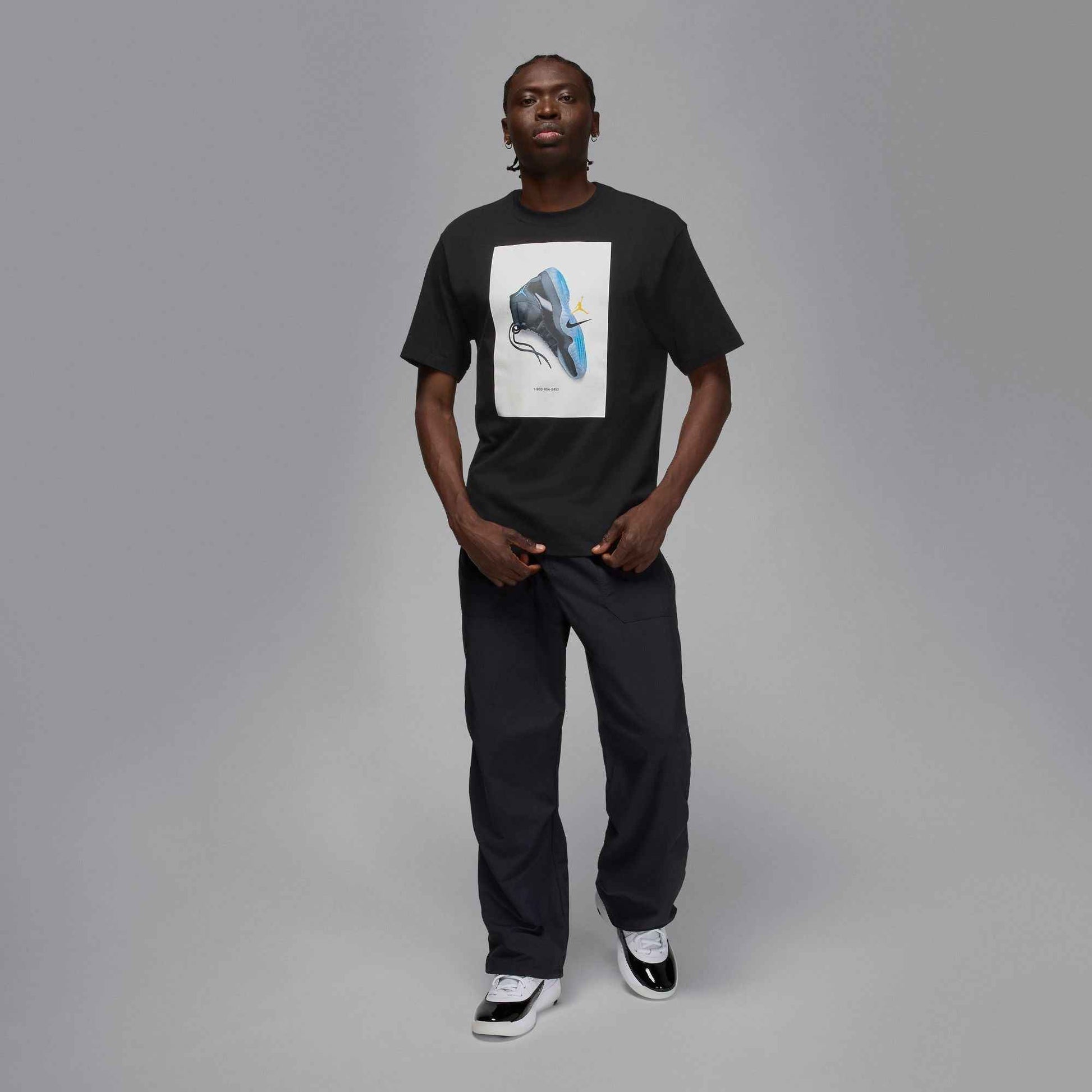 Air Jordan Mens Gamma Tee - Black