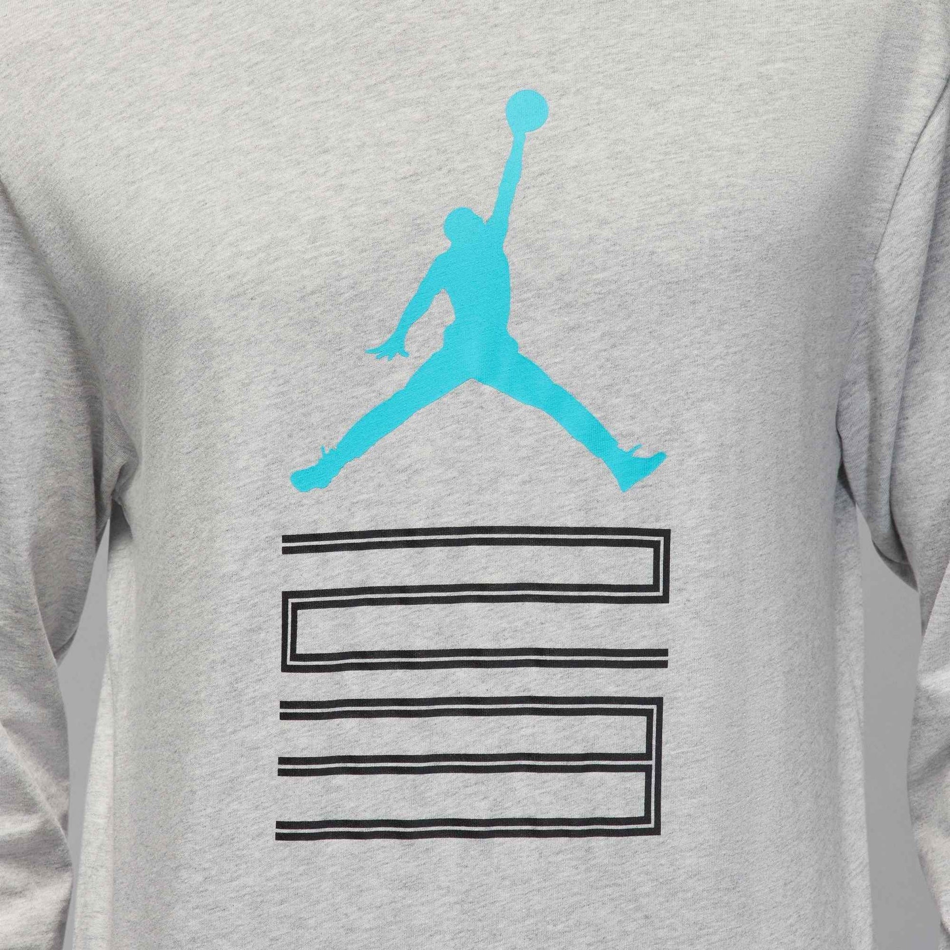 Air Jordan Mens Gamma Long Sleeve - Heather Grey