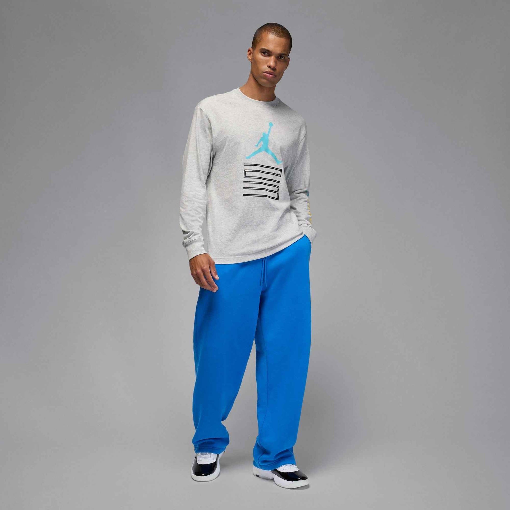 Air Jordan Mens Gamma Long Sleeve - Heather Grey