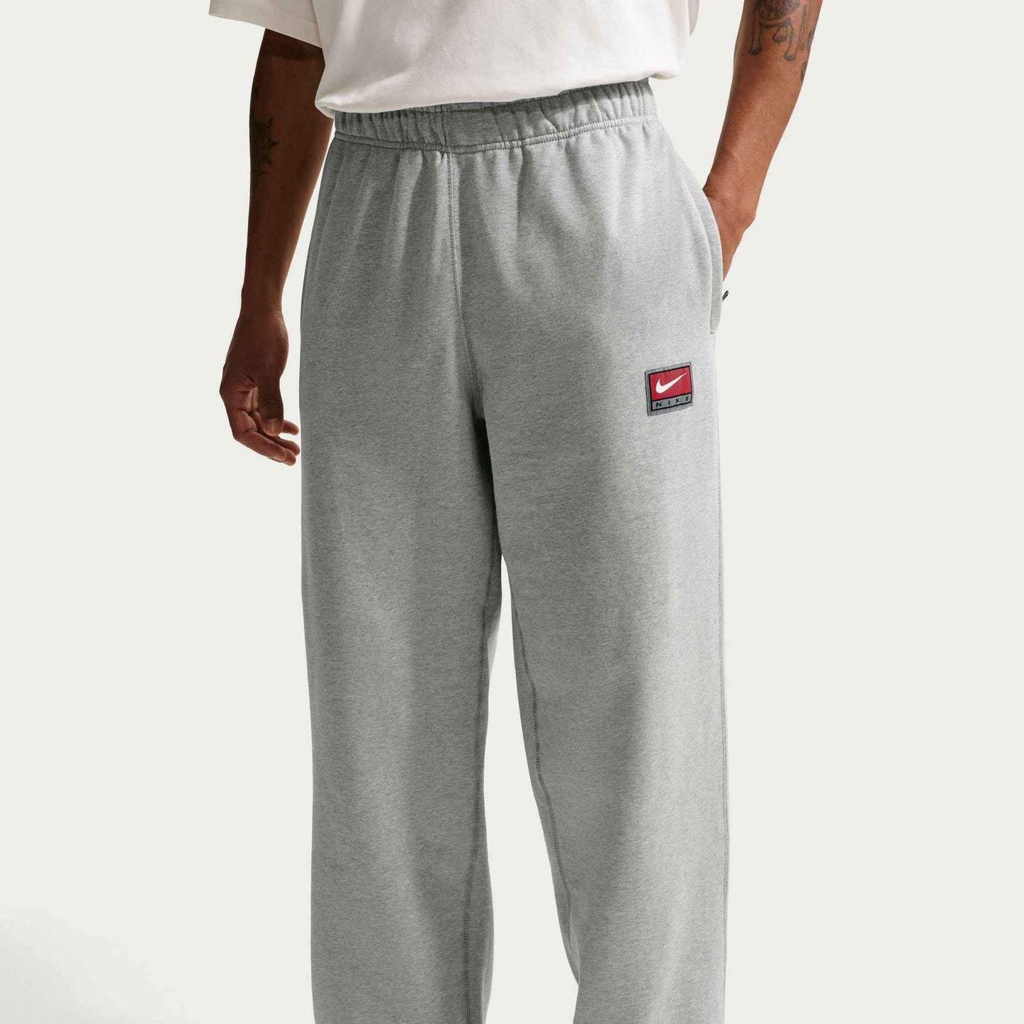Nike Mens Solo Swoosh Joggers - Grey/White