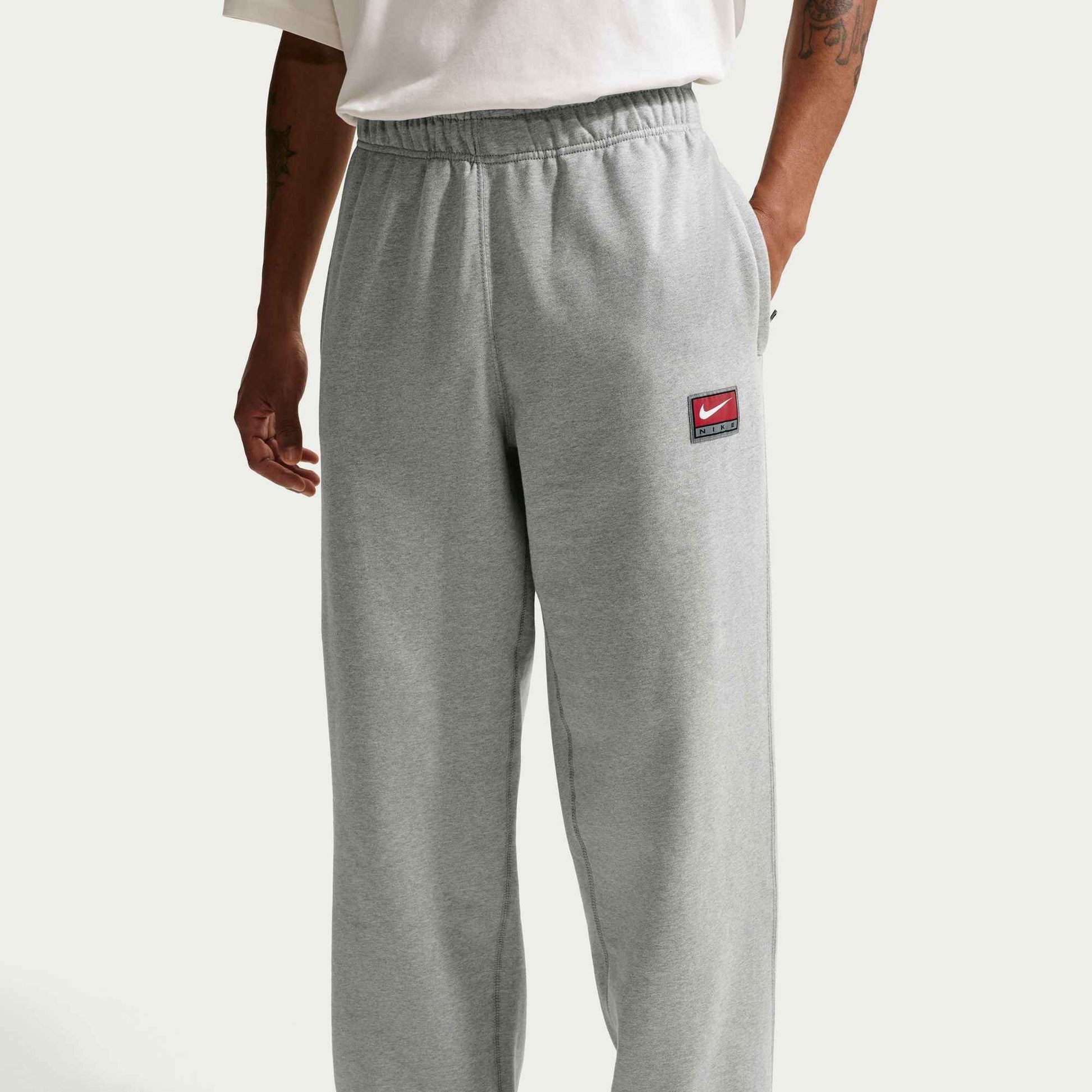 Nike Mens Solo Swoosh Joggers - Grey/White