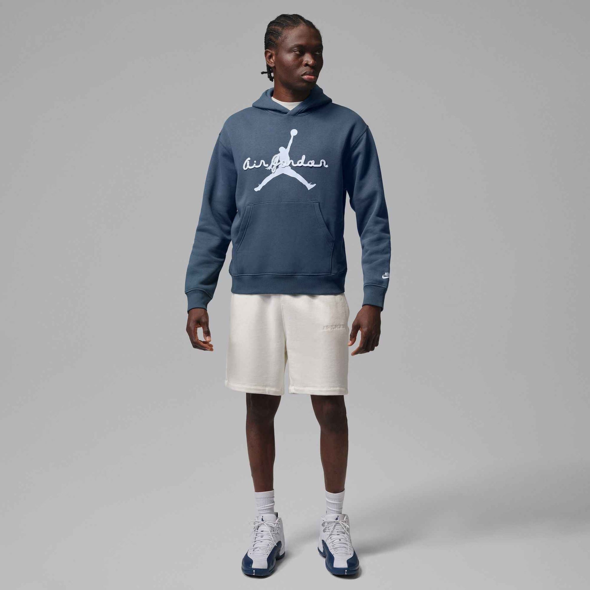 Air Jordan Mens Brooklyn Fleece Pullover Hoodie - Squadron Blue