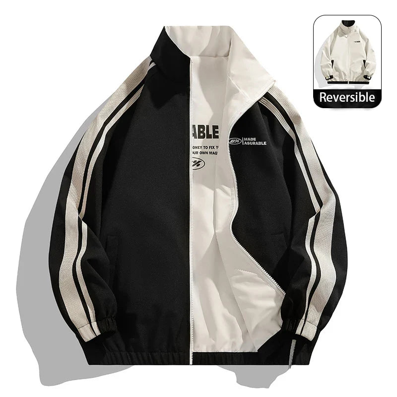 Reversible Loose Fit Zipper Jacket