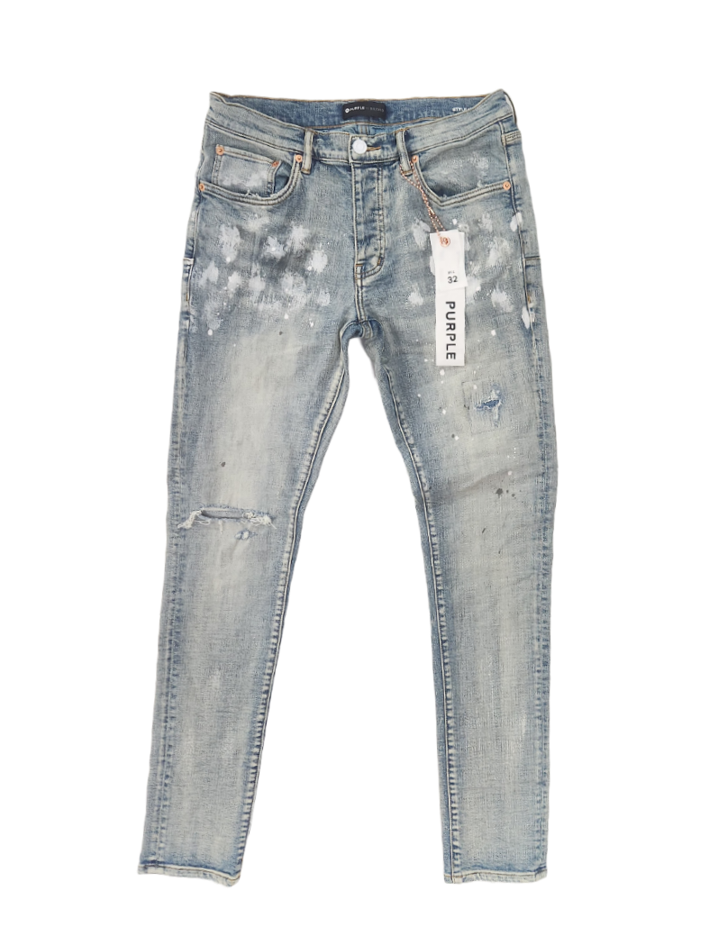 PURPLE Jeans Distressed Bleached Wash Slim