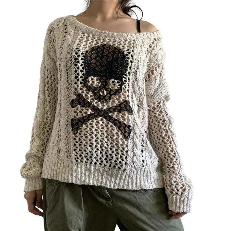 Hollow Out Gothic Knit Sweater