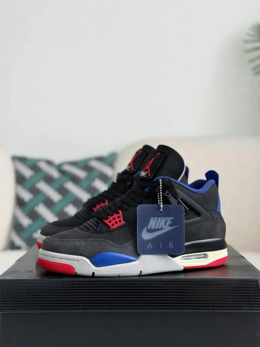 Air Jordan 4 Retro ‘Rare Air’ in Black, Royal Blue, and Red