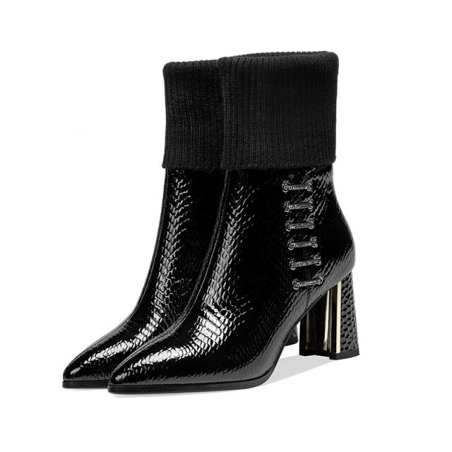 Alarcon Women's Classic High Heel Boots - Luxuryurbanwear