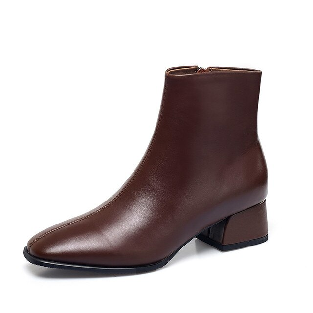Astor Women's Leather Ankle Bootie - Luxuryurbanwear