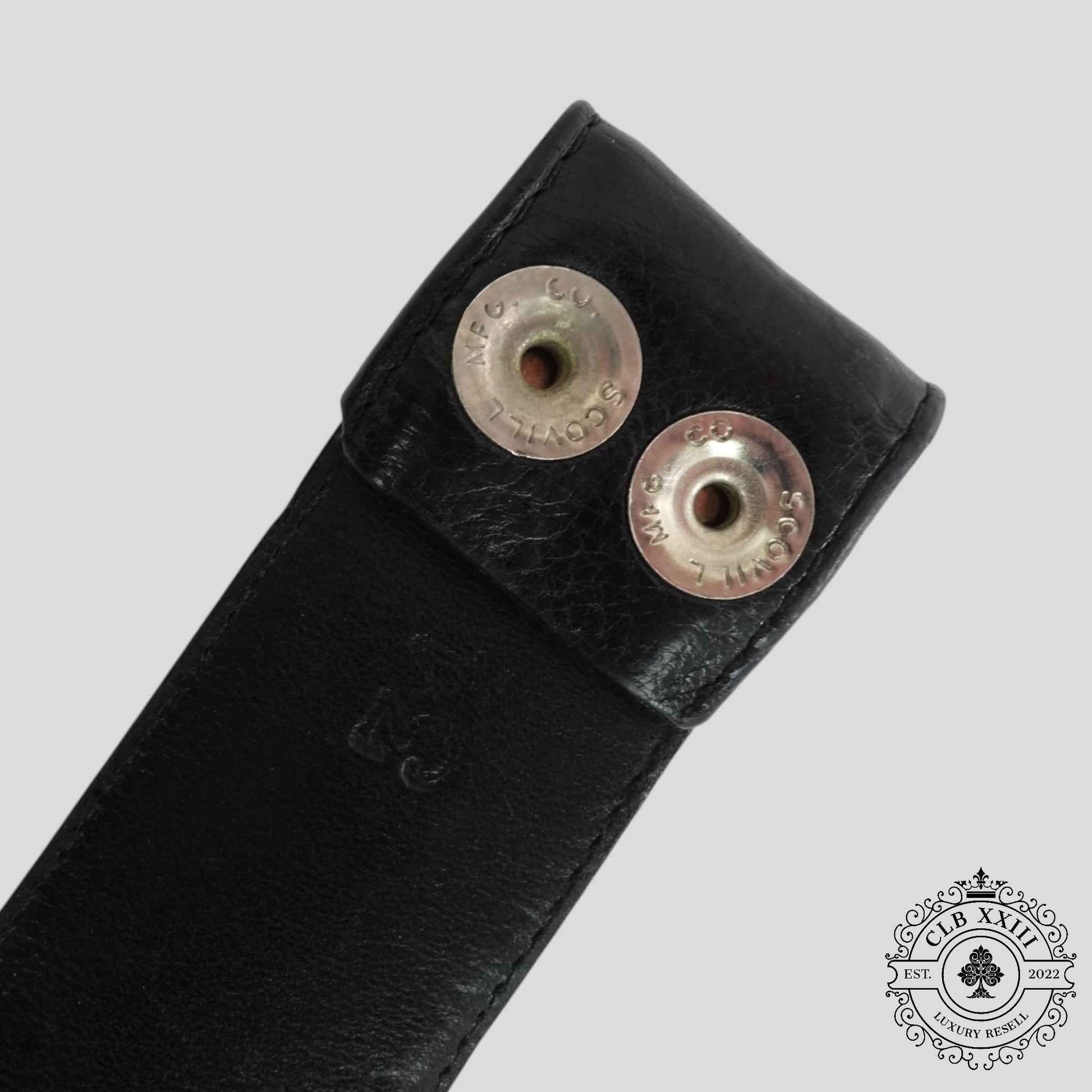 Chrome Hearts Leather Cross Patch Belt Strap
