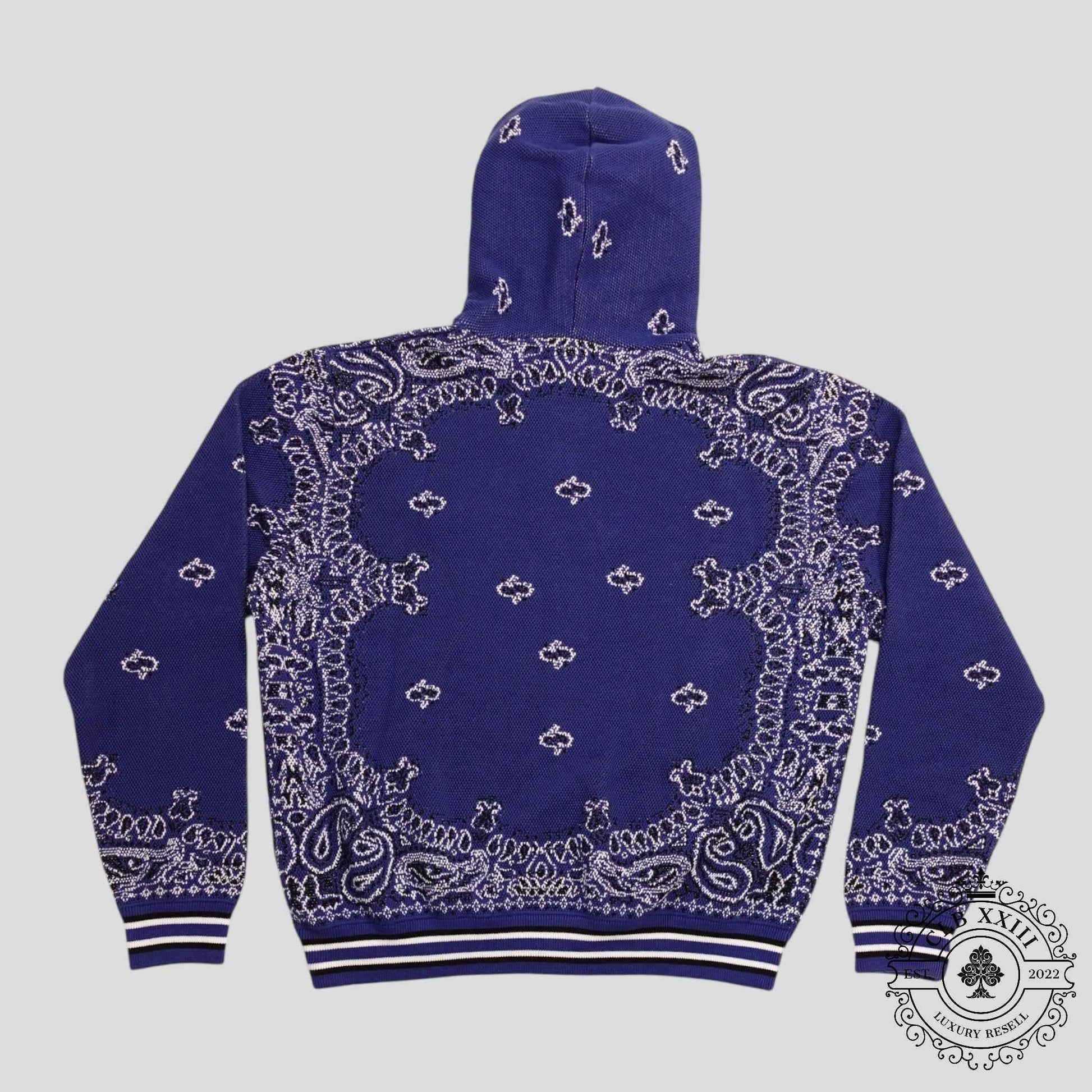 Amiri Bandana Basketball Hoodie in Royal Blue
