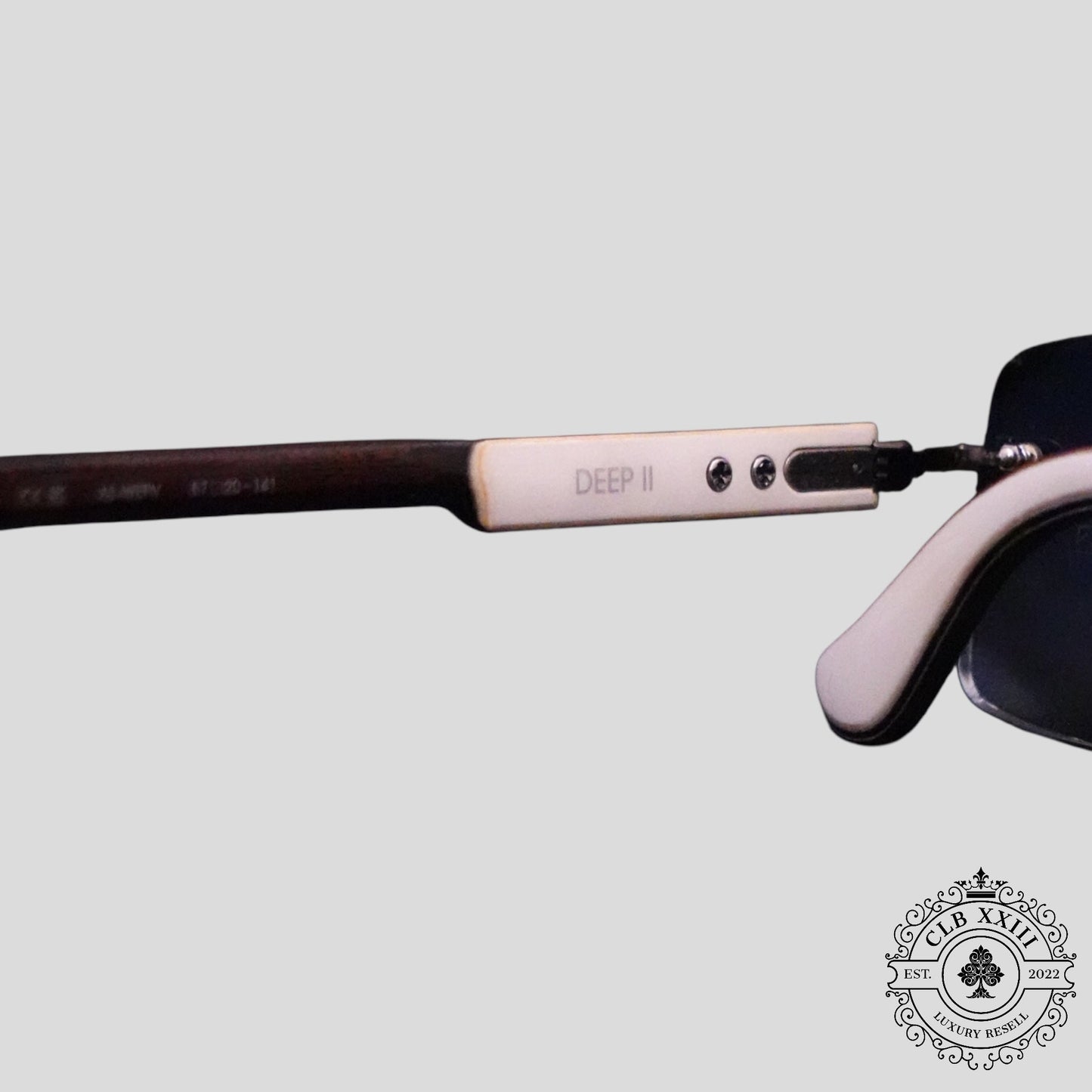 Chrome Hearts Deep II Sunglasses in White/Silver