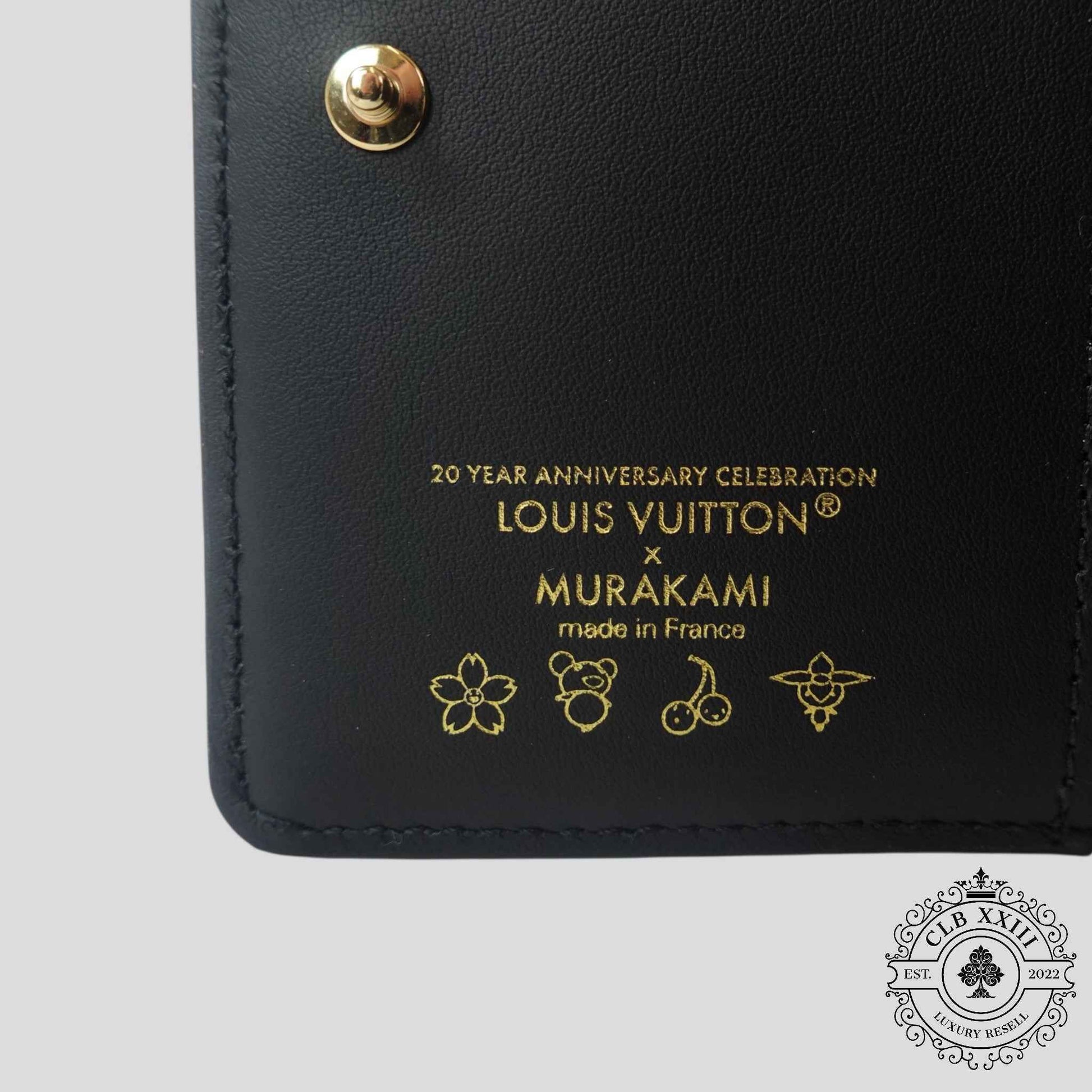 Louis Vuitton Takashi Murakami Lou Wallet in Black