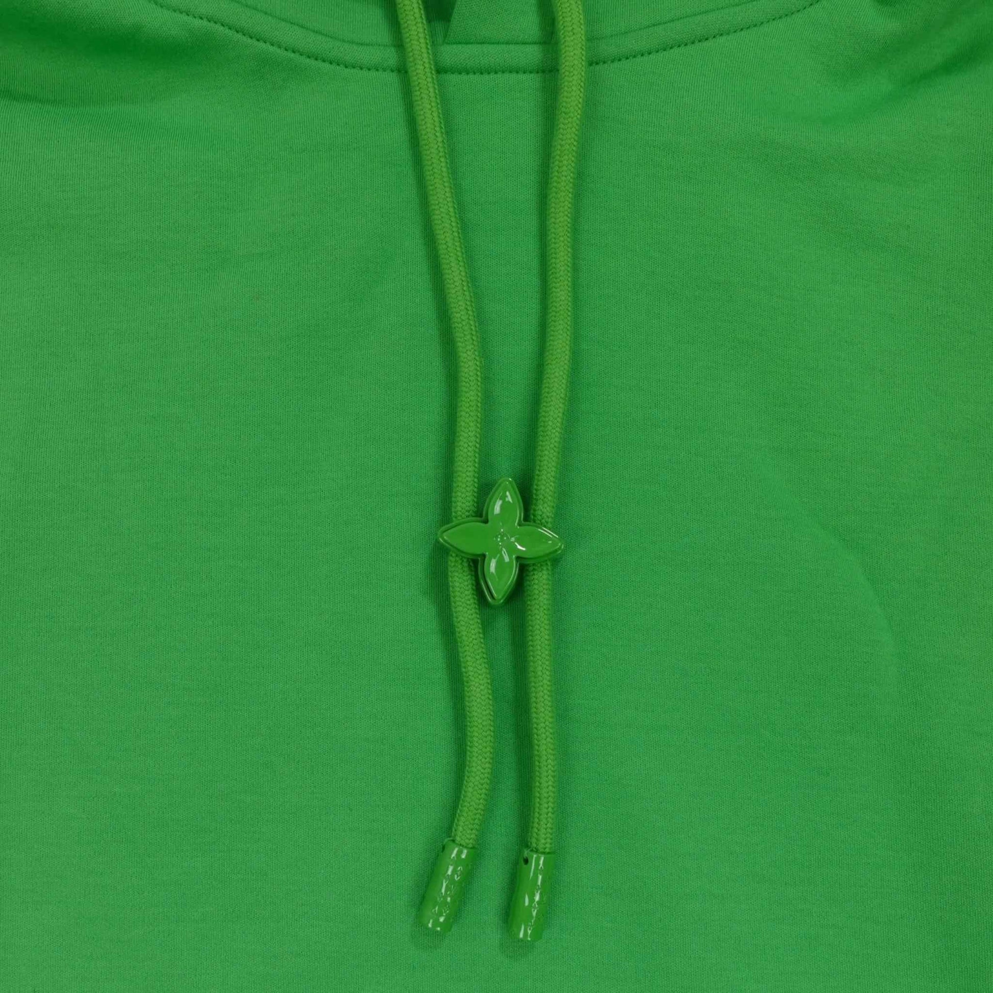Louis Vuitton Monogram Flower Metal Stopper Hoodie in Green