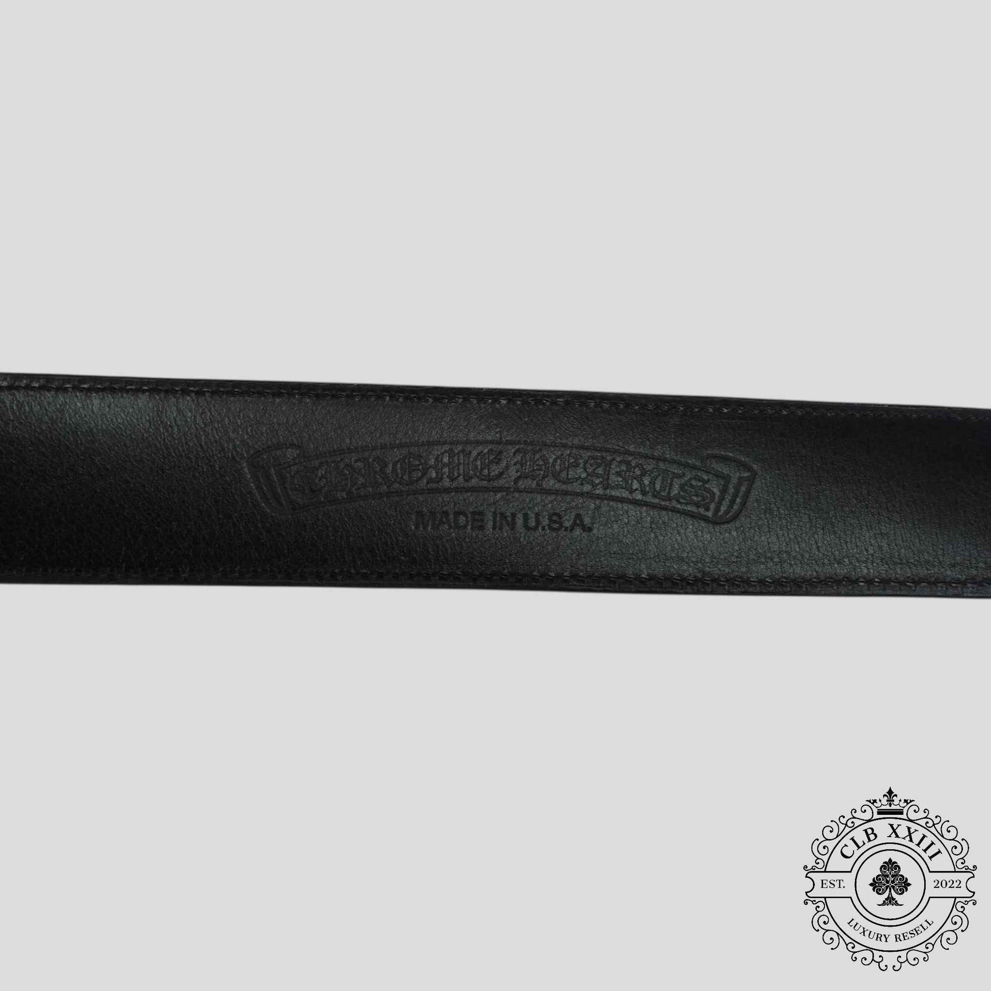 Chrome Hearts Leopard Print Pony Hair Belt Strap