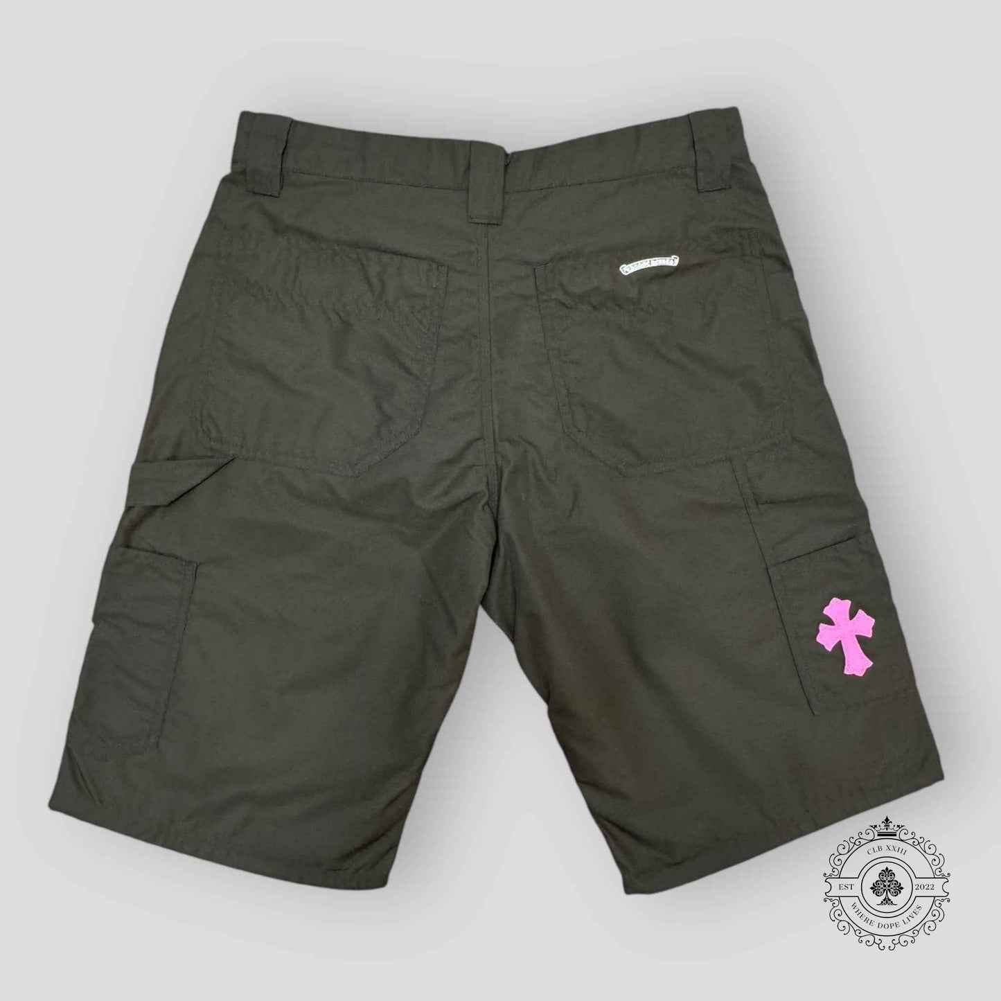 Chrome Hearts Double Knee Nylon Carpenter Short in Brown