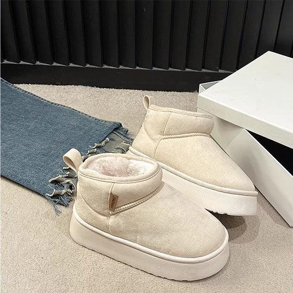 Retro Versatile Fashion Cotton Shoes Women's Anti slip Snow Shoes - Luxuryurbanwear