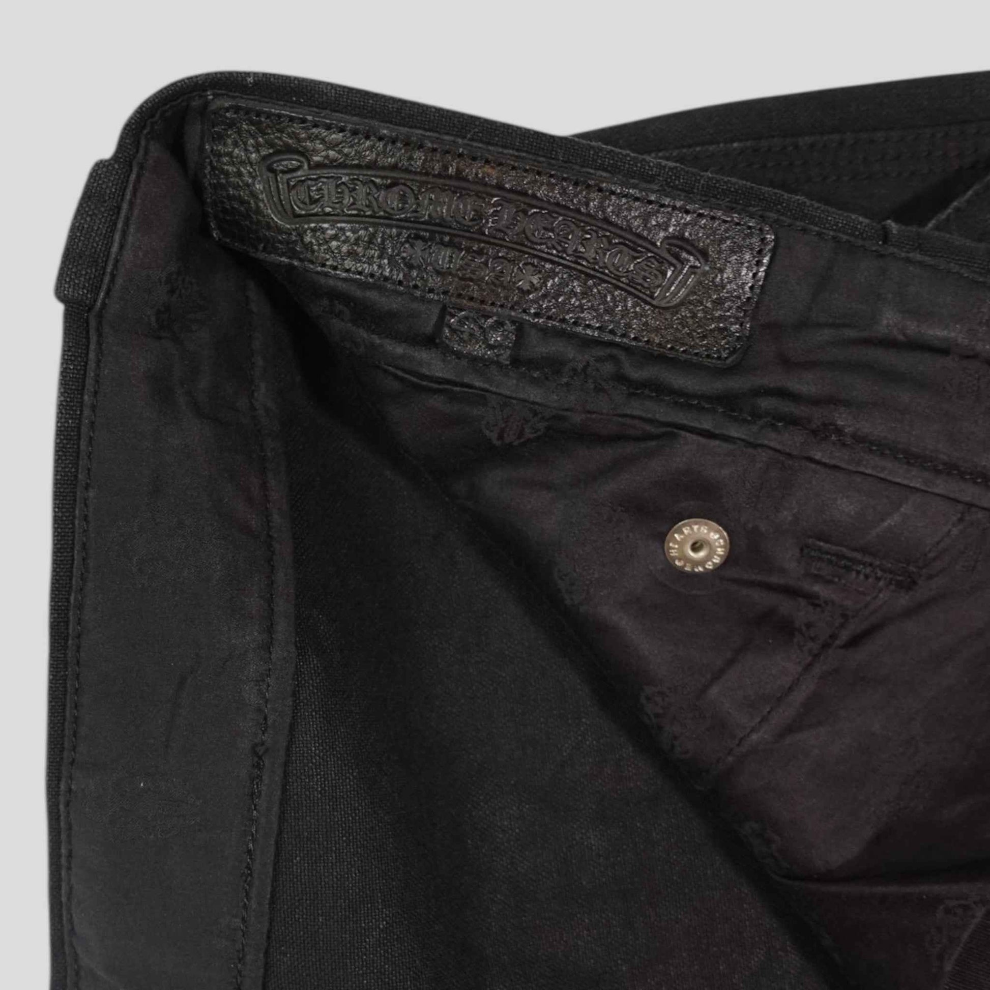 Chrome Hearts 13 Cross Patch Carpenter Shorts in Black