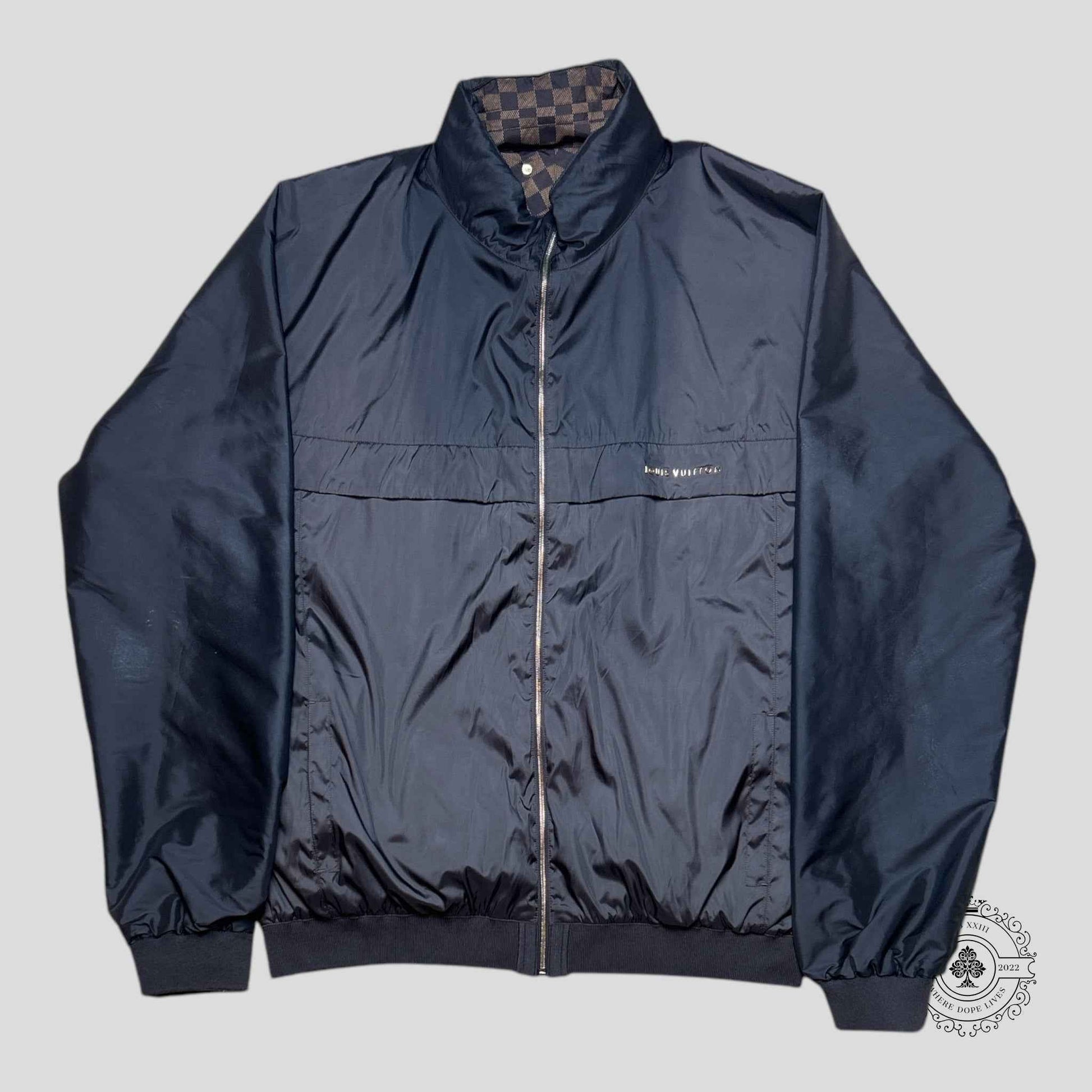 Louis Vuitton Reversible Checkered Damier Windbreaker in Brown