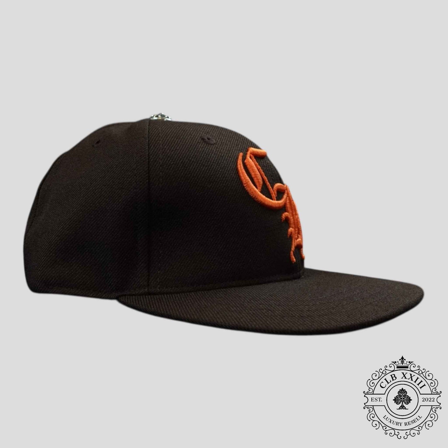 Chrome Hearts CH Embroidered Hat in Brown/Orange