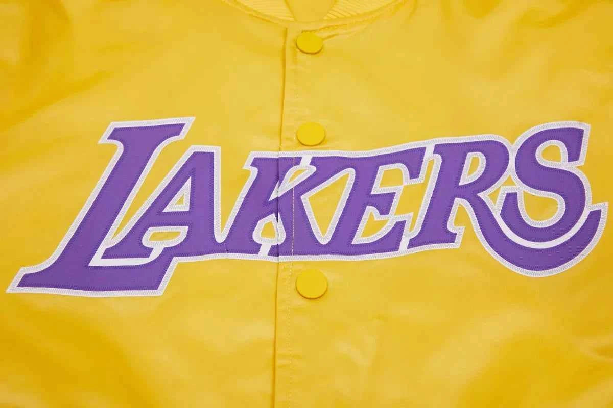 Pro Standard LA Lakers Big Logo Satin Jacket - Gold