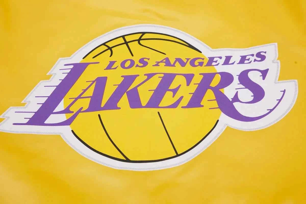 Pro Standard LA Lakers Big Logo Satin Jacket - Gold