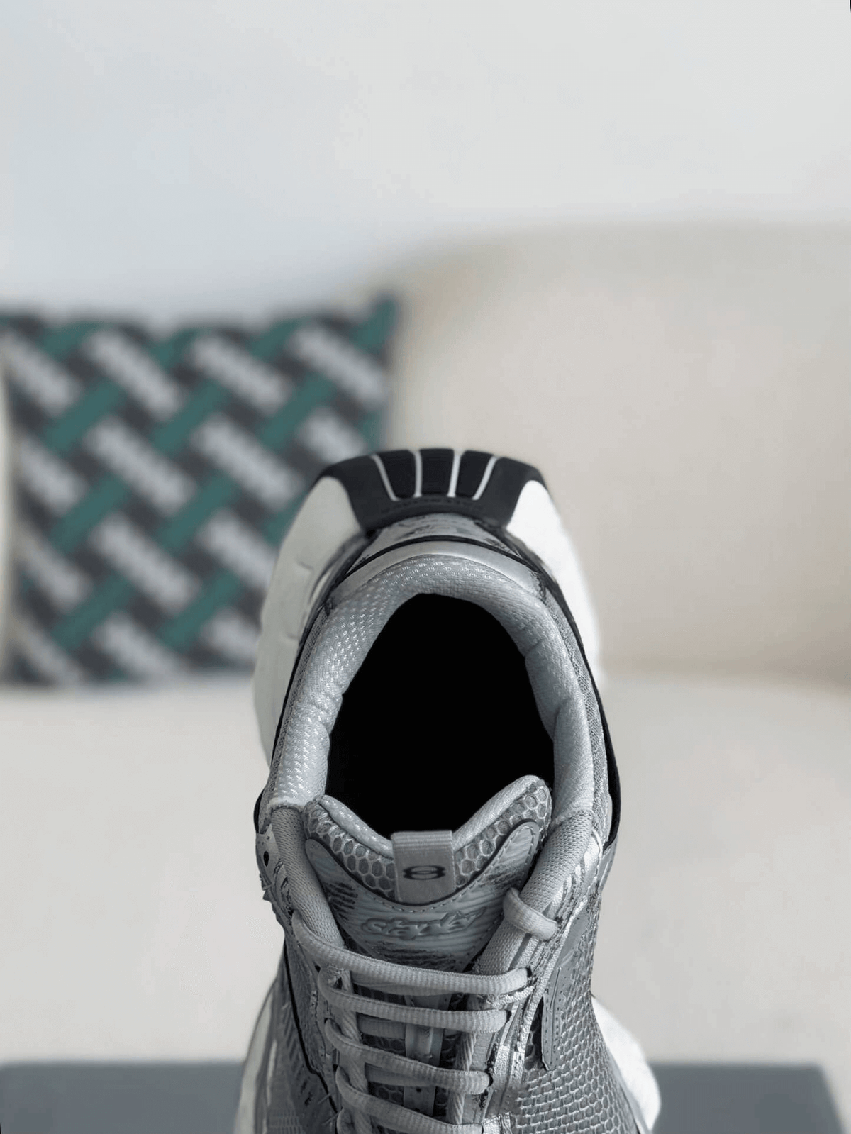 Balenciaga 10XL Sneaker – Grey, Black & White Distressed CUSTOM