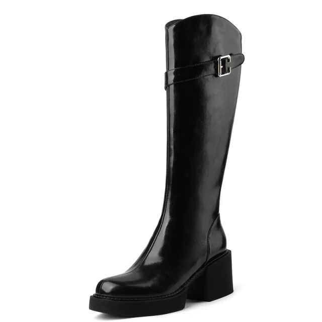 USS Shoes Barbas Women's Leather Knee High Boots - Luxuryurbanwear
