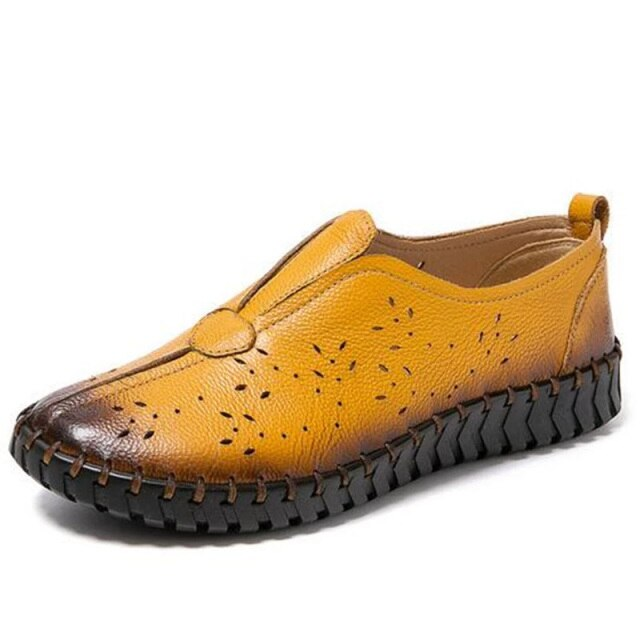 Berta Women's Leather Breathable Loafer Shoes - Luxuryurbanwear