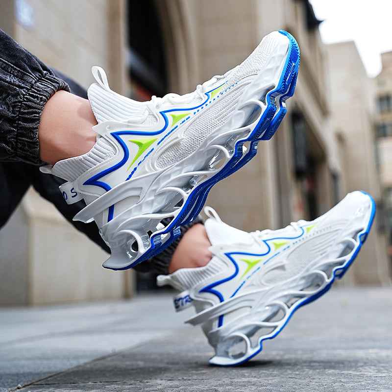 Model wearing Blaze Diablo shoes during a heavy barbell squat to show heel stability