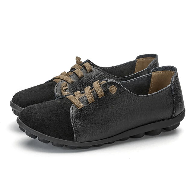 Britany Women's Lace-Up Leather Loafer Shoes