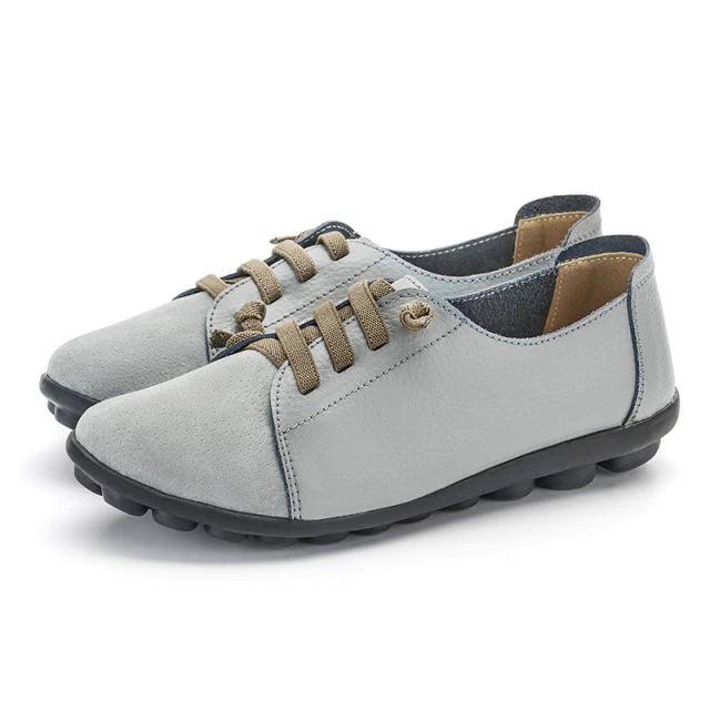 Britany Women's Lace-Up Leather Loafer Shoes - Luxuryurbanwear