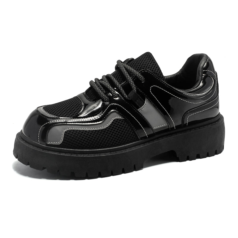 MLB LTHR-17 Reflective Chunky Boots - Luxuryurbanwear