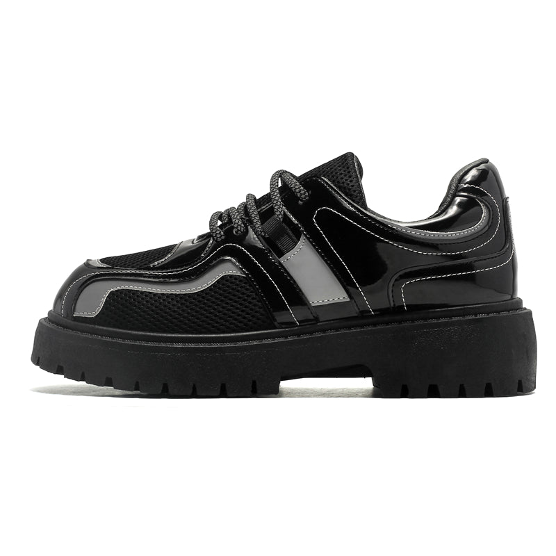 MLB LTHR-17 Reflective Chunky Boots - Luxuryurbanwear