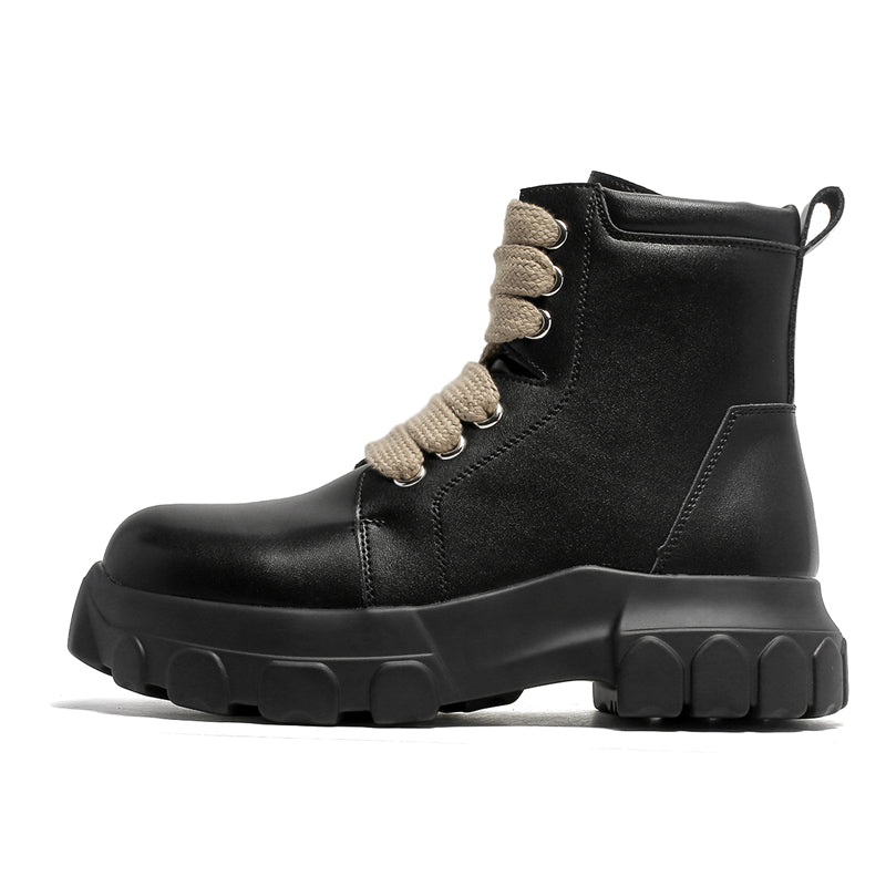 MLB LTHR-02 High-Top Combat Boots - Luxuryurbanwear