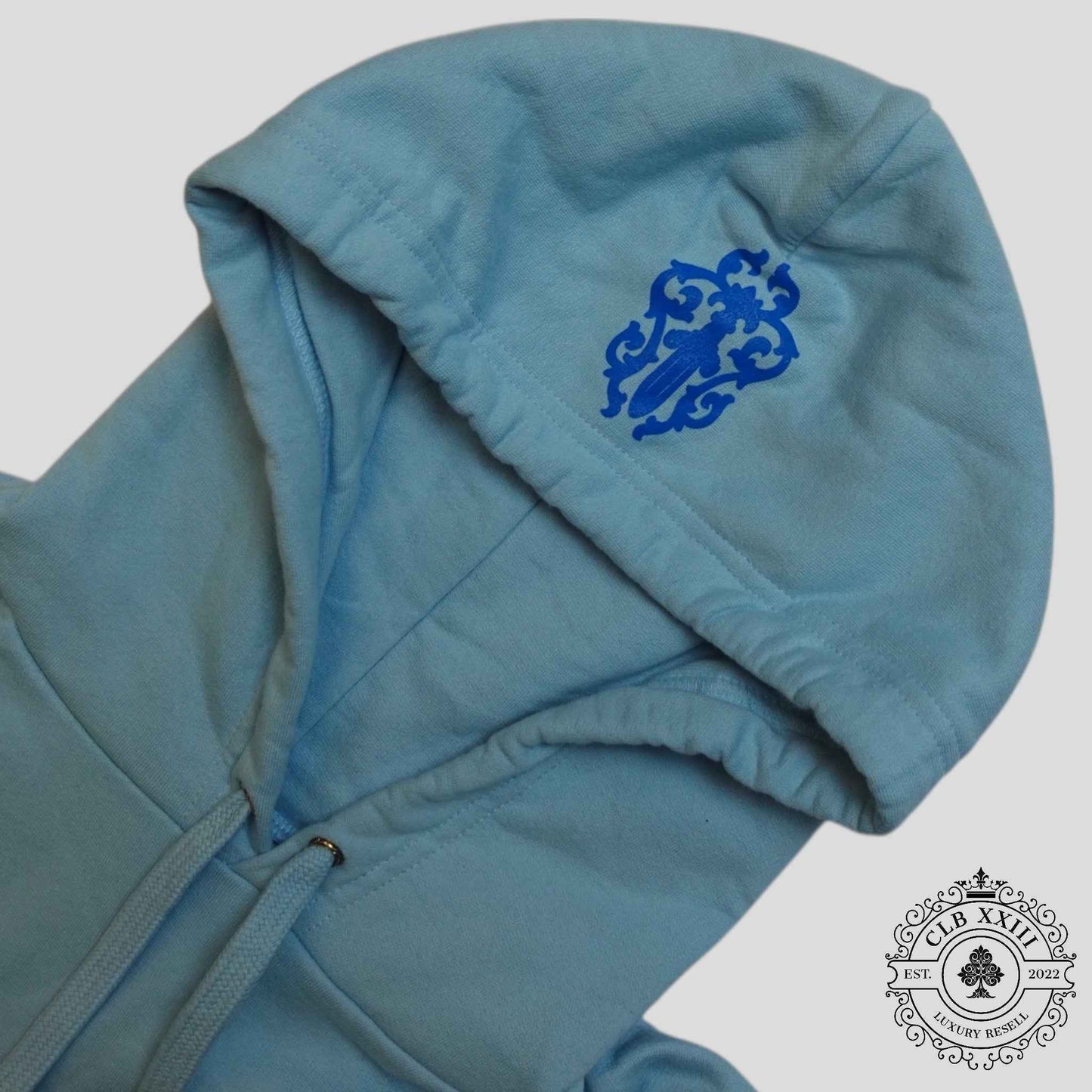 Chrome Hearts Art Basel Vine Dagger Hoodie in Baby Blue