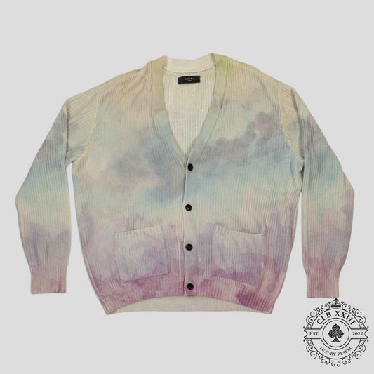 Amiri Watercolor Cardigan in Multicolor