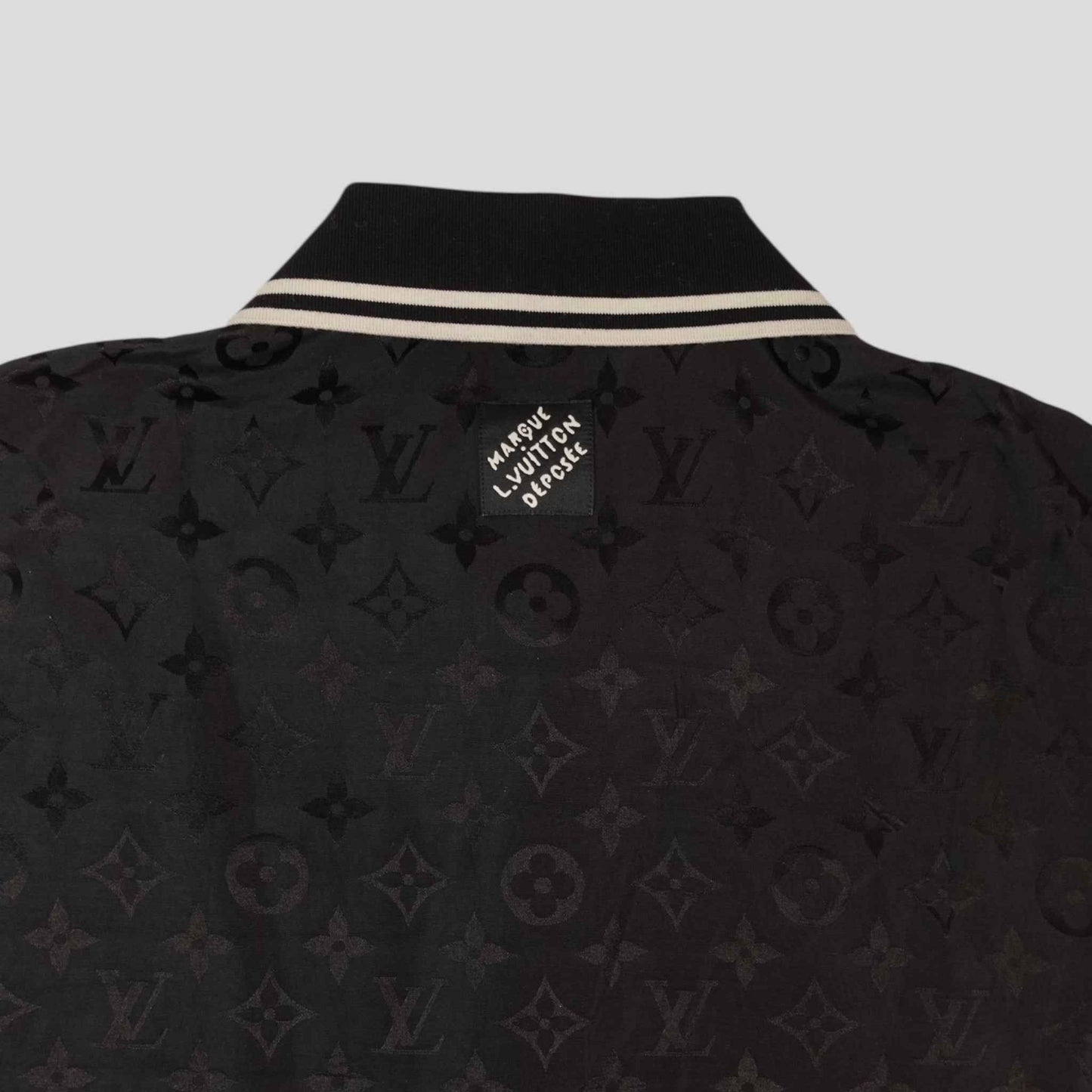 Louis Vuitton Monogram Moire Jacquard Silk Shirt in Black
