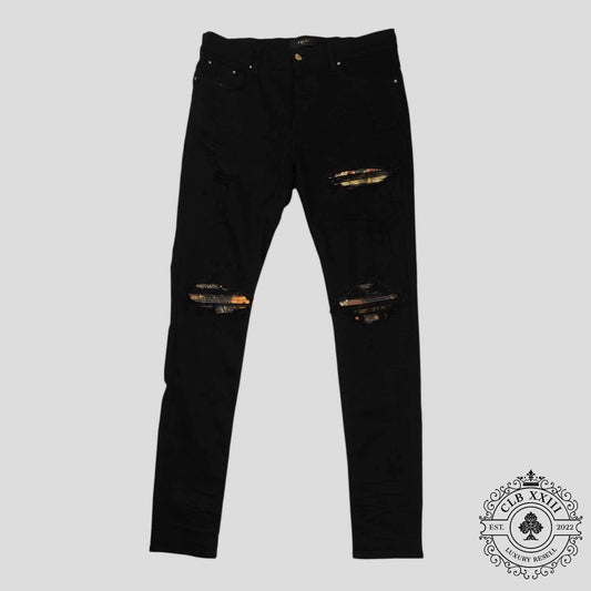 Amiri Aloha Patch Jeans in Black
