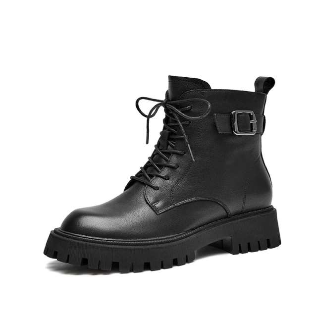 Cahill Women's Leather Platform Ankle Boots - Luxuryurbanwear