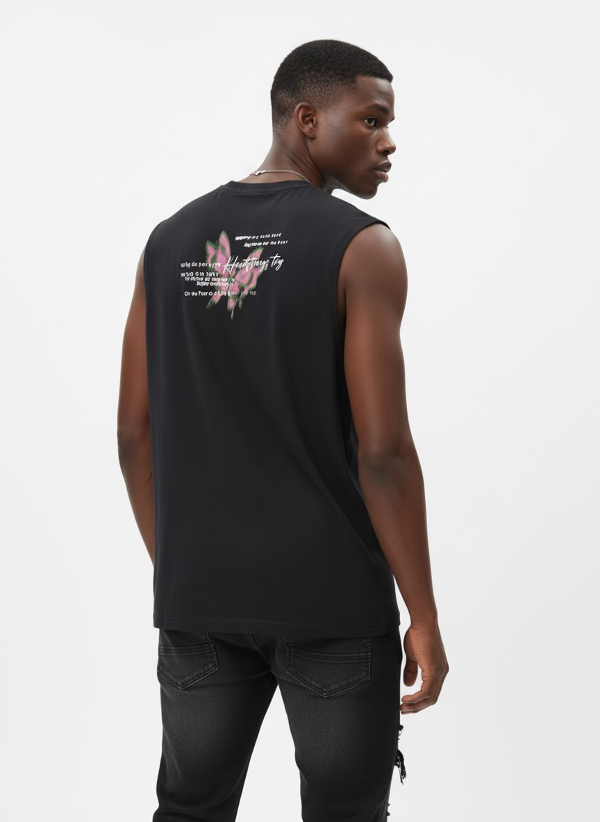 Street Butterfly Graphic Tank Top - Luxuryurbanwear