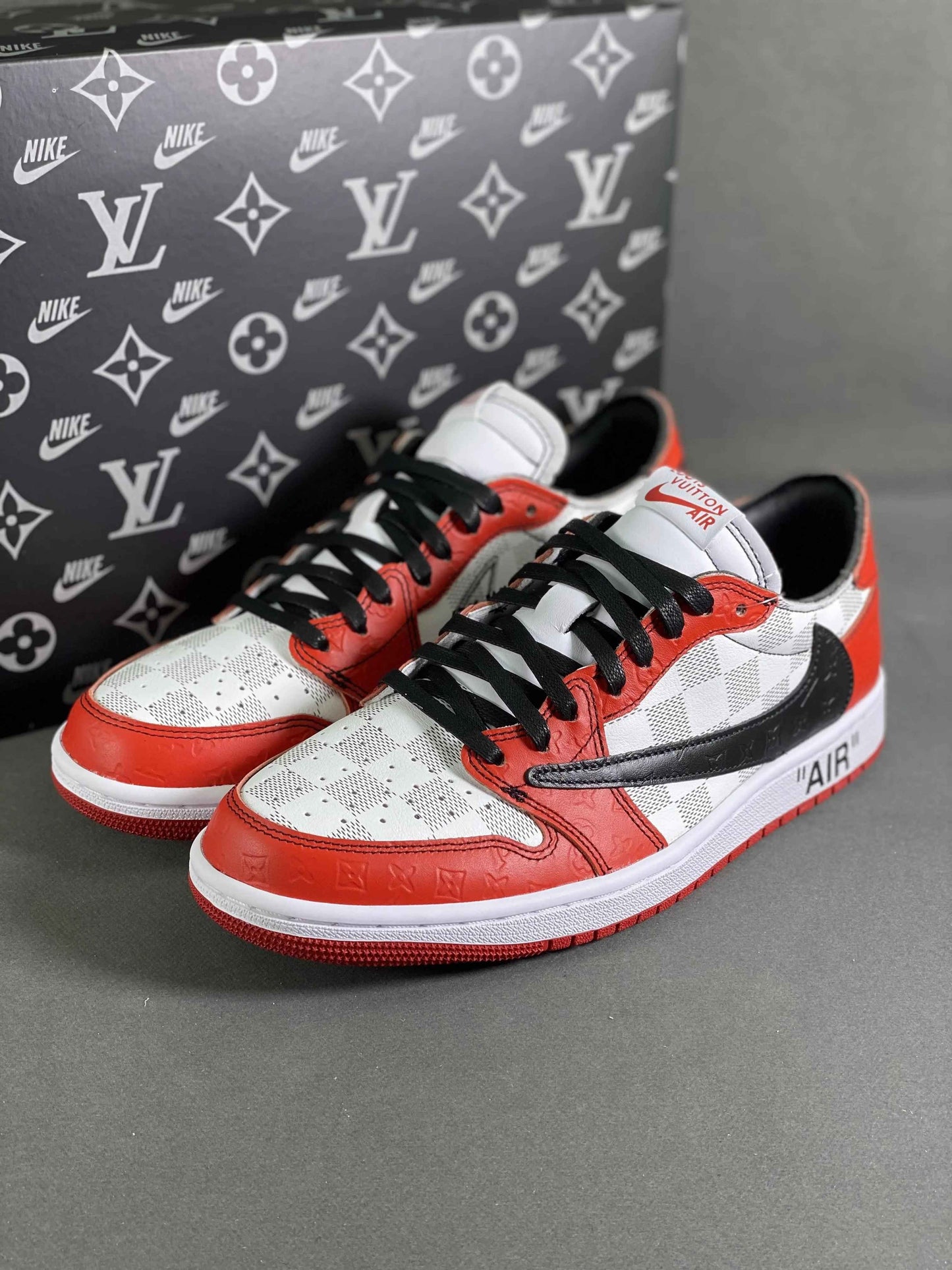 Custom Air Jordan 1 Low x Off-White x Travis Scott  DZ2403 006 SneakerNational