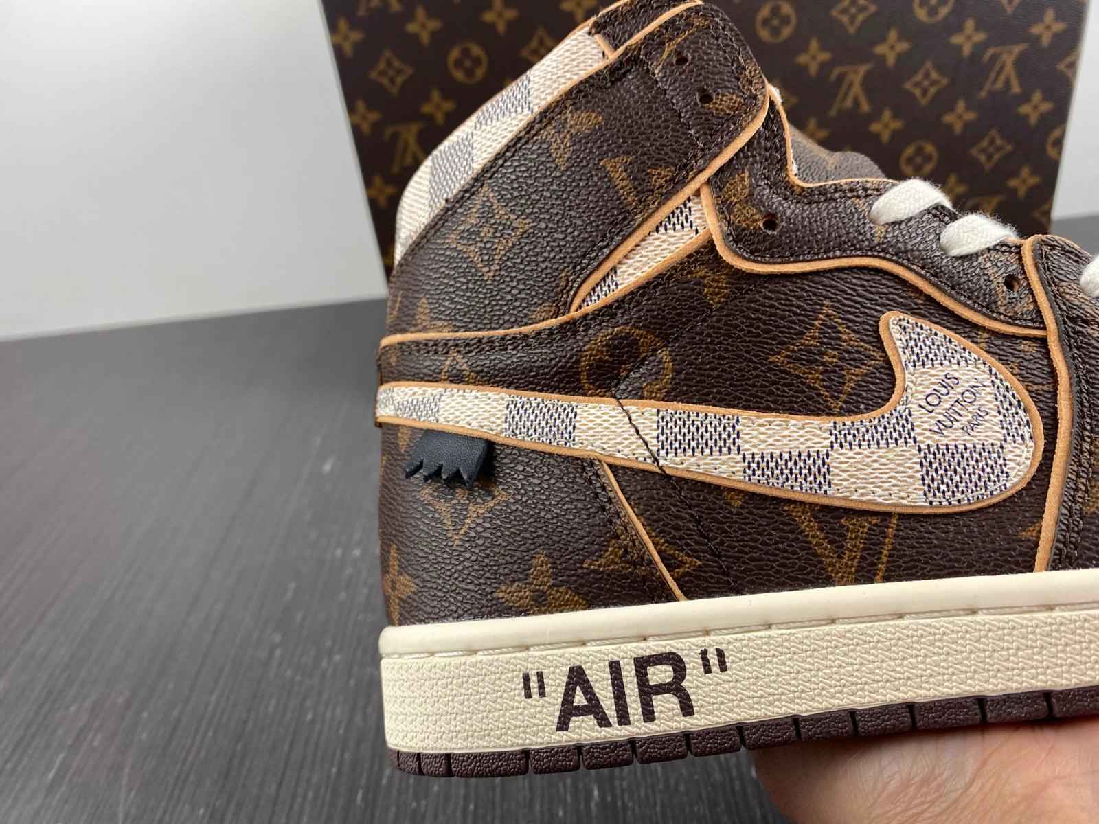 Custom Air Jordan 1 OFF-W Monogram Sneakers for Unique Style SneakerNational