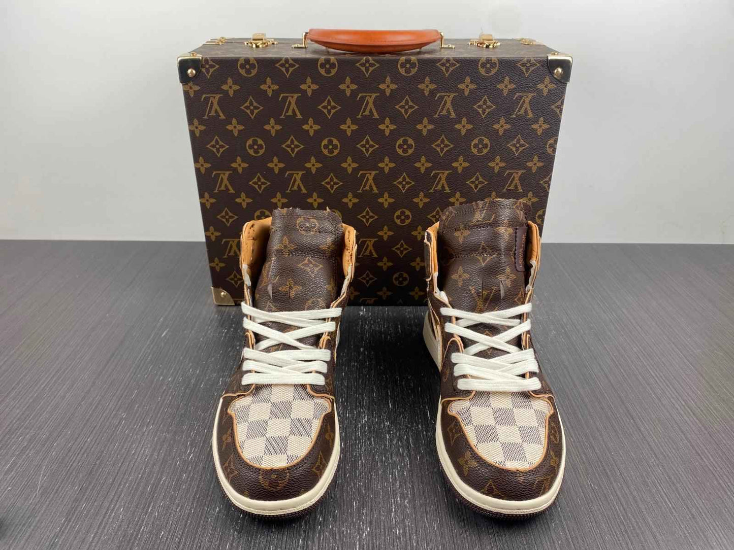 Custom Air Jordan 1 OFF-W Monogram Sneakers for Unique Style SneakerNational