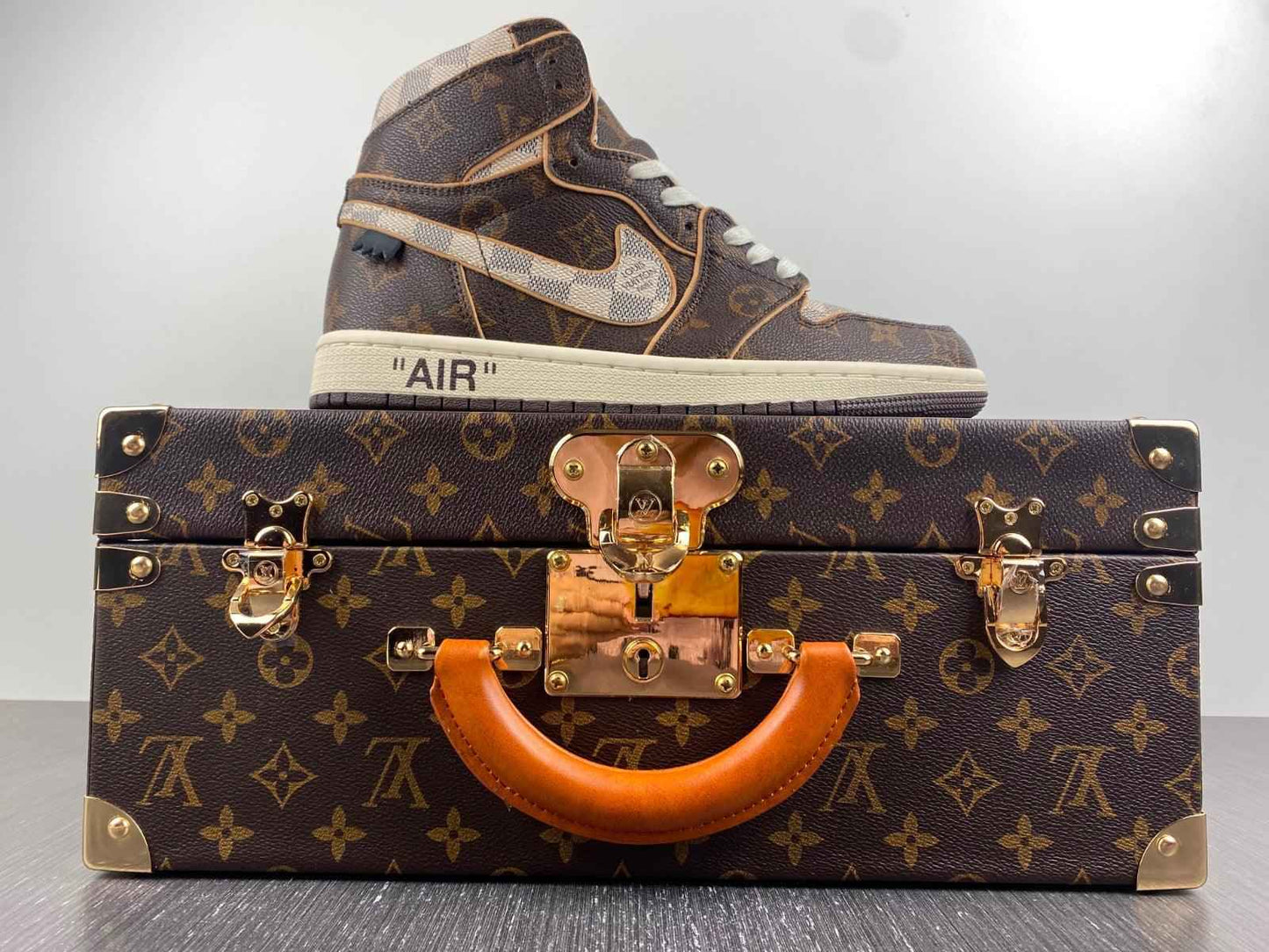 Custom Air Jordan 1 OFF-W Monogram Sneakers for Unique Style SneakerNational