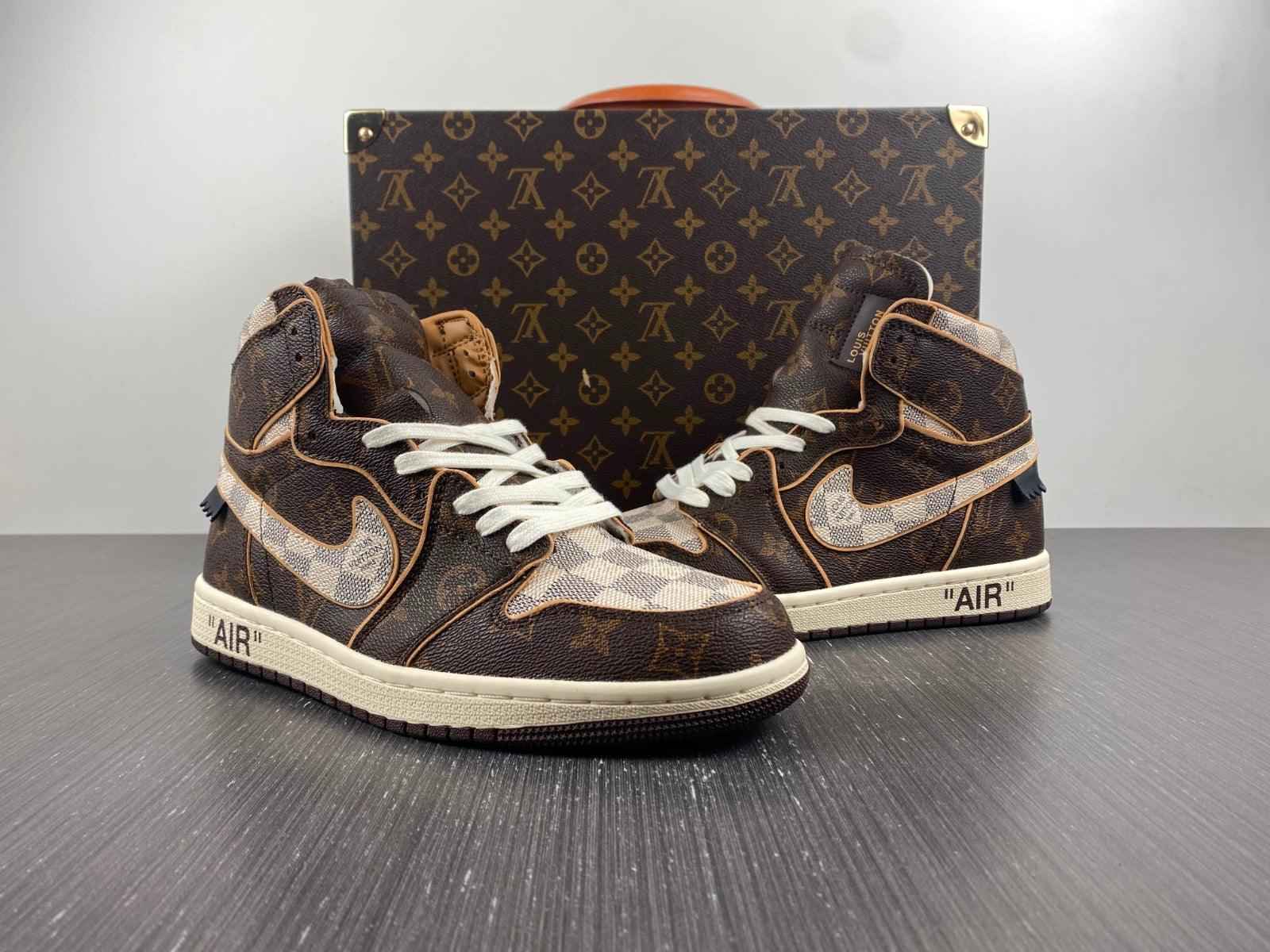 Custom Air Jordan 1 OFF-W Monogram Sneakers for Unique Style SneakerNational