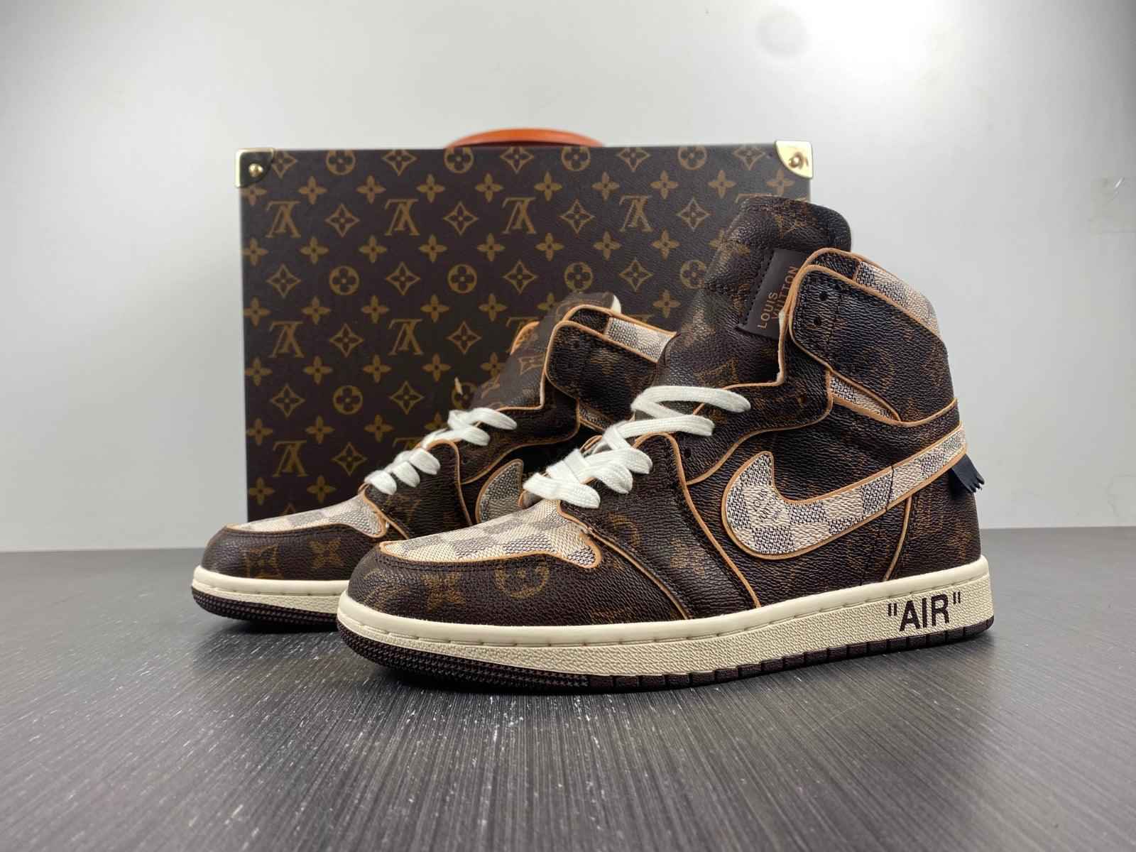 Custom Air Jordan 1 OFF-W Monogram Sneakers for Unique Style SneakerNational