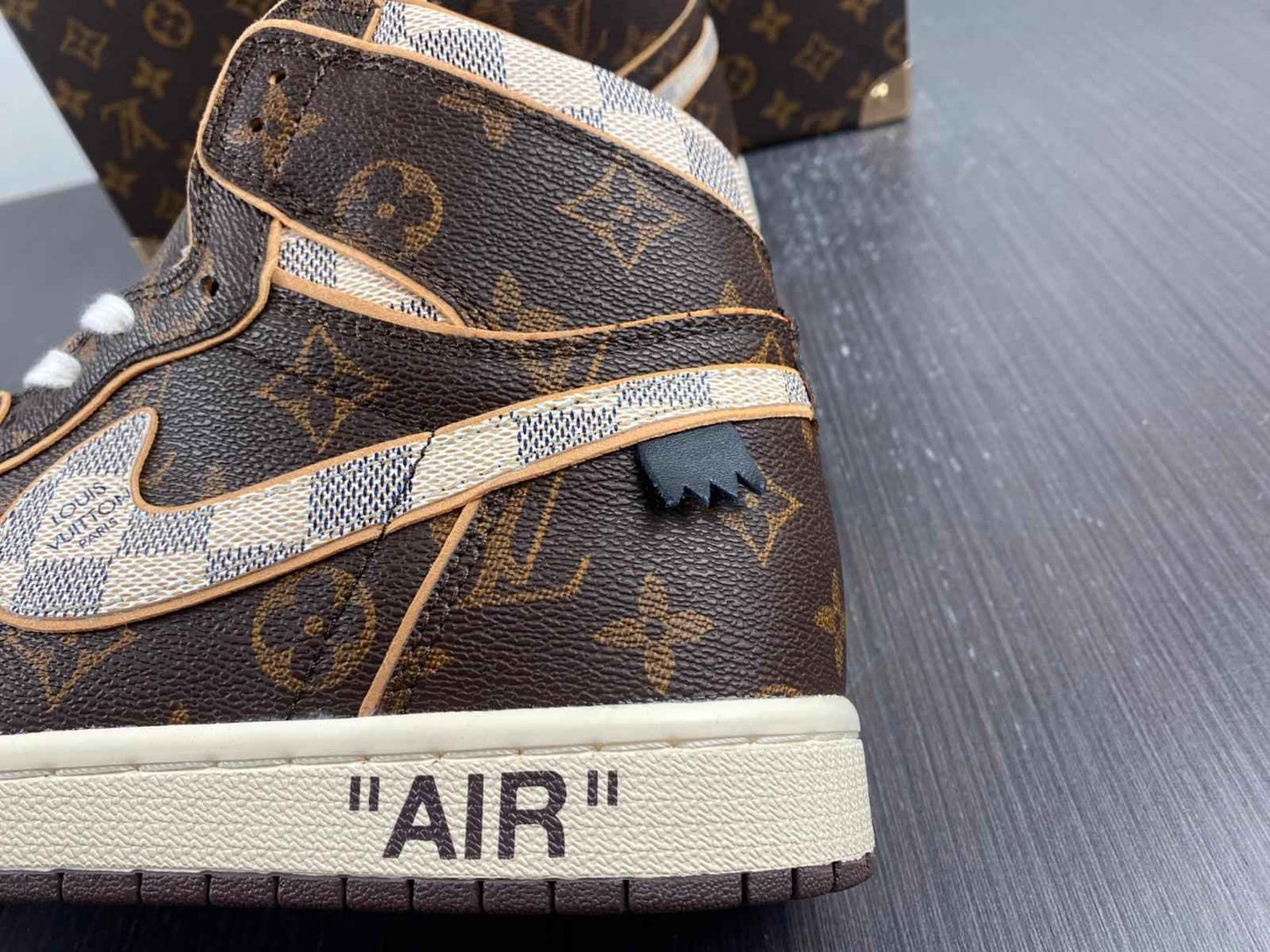 Custom Air Jordan 1 OFF-W Monogram Sneakers for Unique Style SneakerNational